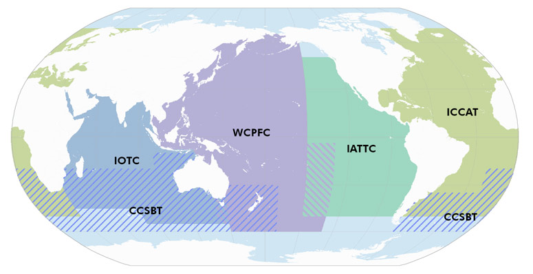 Tuna RFMOs Map