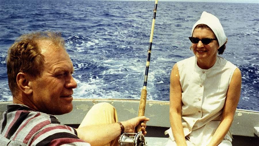 President Gerald Ford fishing.