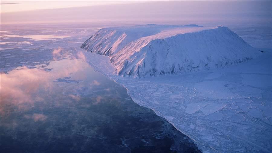 Little Diomede Island in the Bering Strait