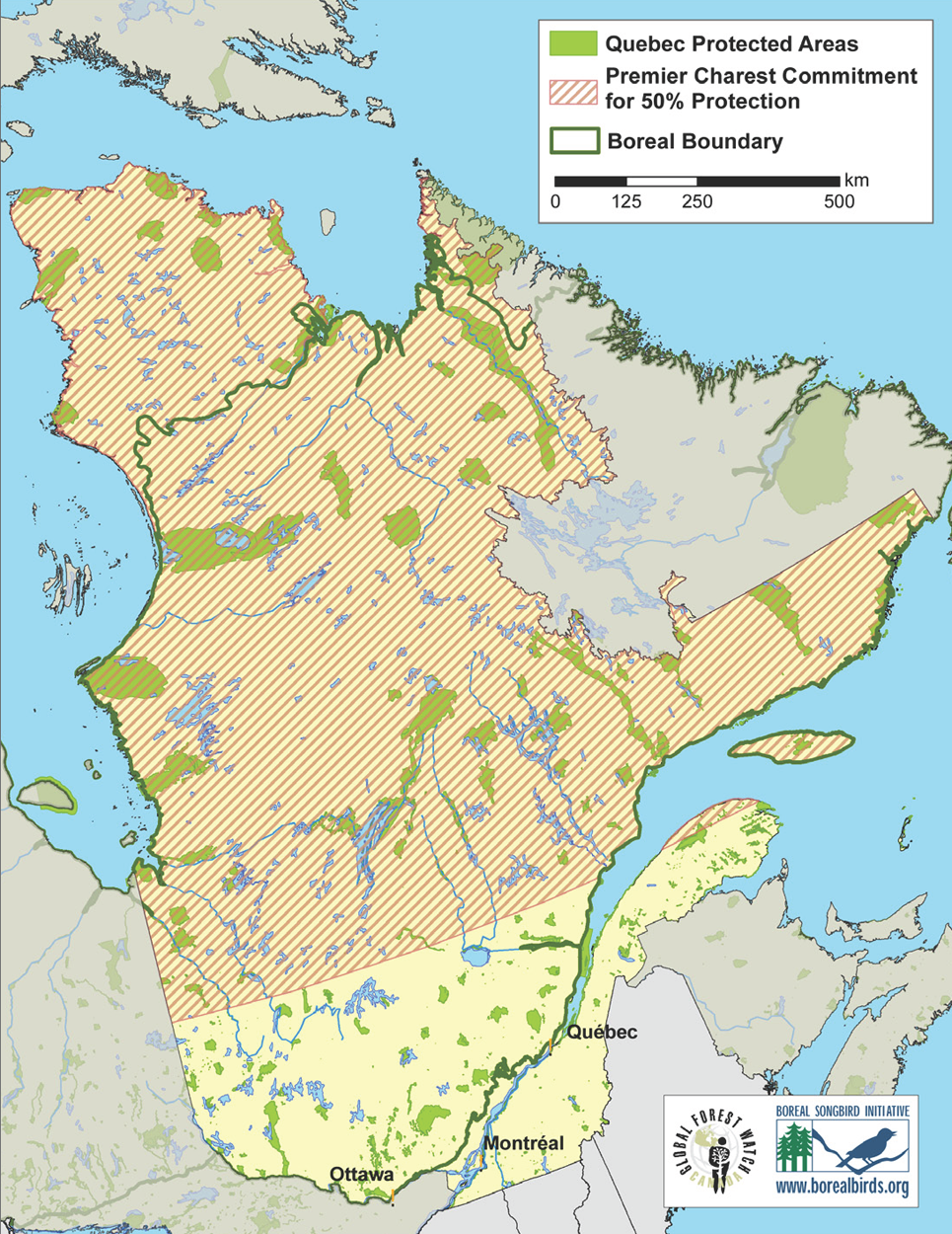 Quebec Protexted Areas