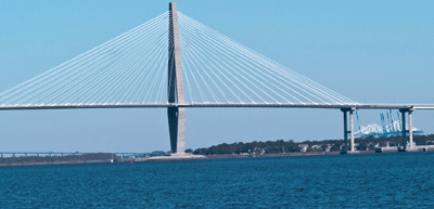 the Cooper River bridge in Charleston, South Carolina