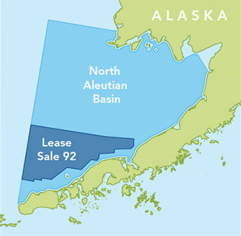 Map of North Aleutian Basin