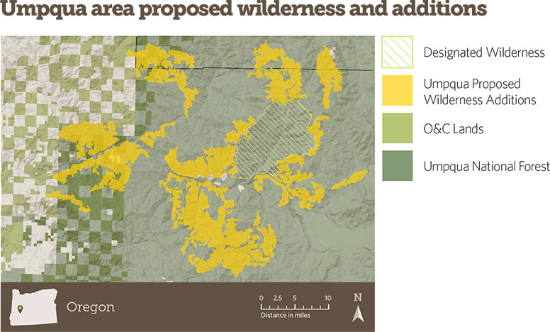 Umpqua area proposed wilderness and additions