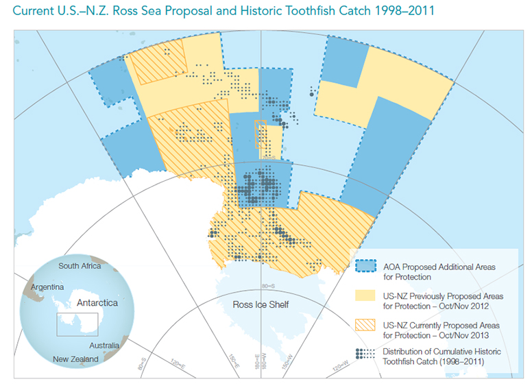 Current U.S.-N.Z. Ross Sea Proposal and Historic Toothfish Catch 1998-2011