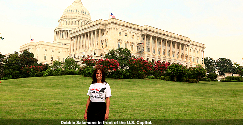 Debbie Salamone in front of the U.S. Capitol.