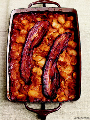 Old-Fashioned Baked Beans with Smoked Bacon 