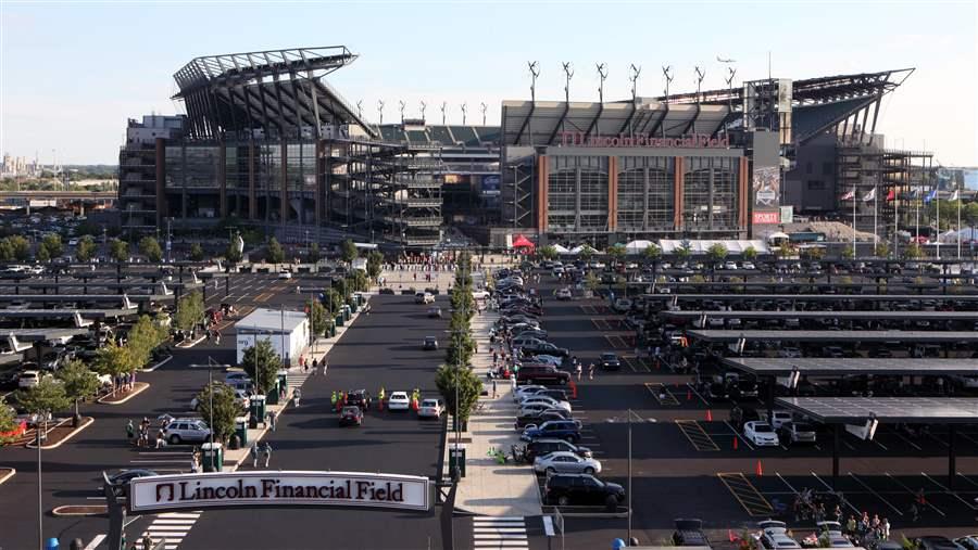 The solar array at Lincoln Financial Field, the largest at any National Football League stadium.