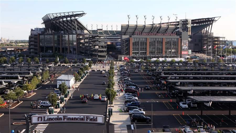 The solar array at Lincoln Financial Field, the largest at any National Football League stadium.