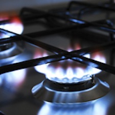 Photo of a gas stove burner