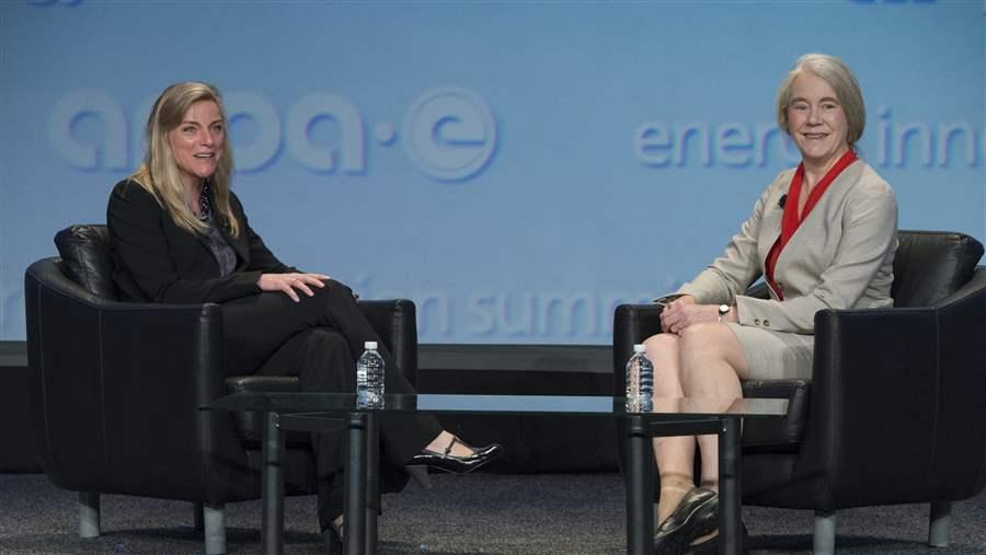 Phyllis Cuttino, who leads Pew’s clean energy initiative, interviews Ellen Williams, Ph.D., director of the Advanced Research Projects Agency-Energy, at the agency’s annual innovation summit Feb. 10 outside Washington, D.C.