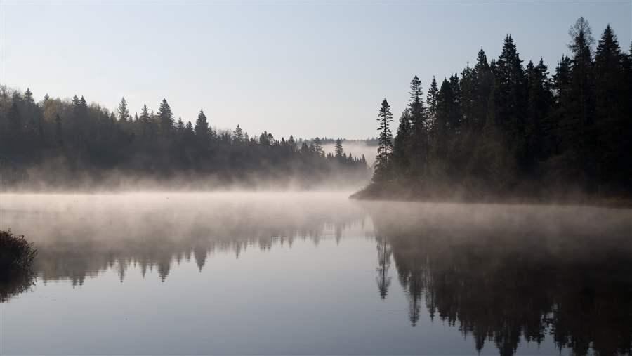 Foggy lake