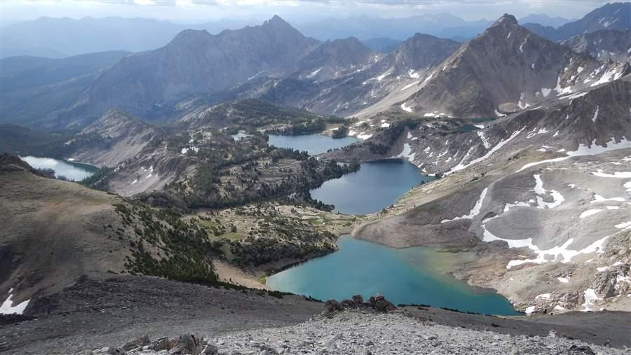 Lakes and mountains in Idaho’s Boulder-White Clouds region.