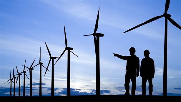wind turbines, clean energy