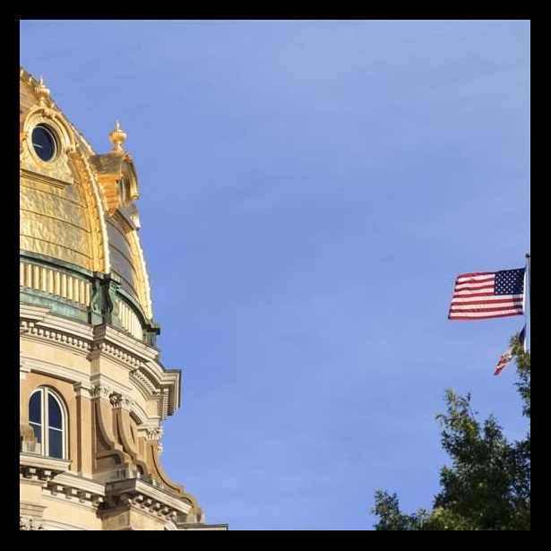 capitol building and American flag