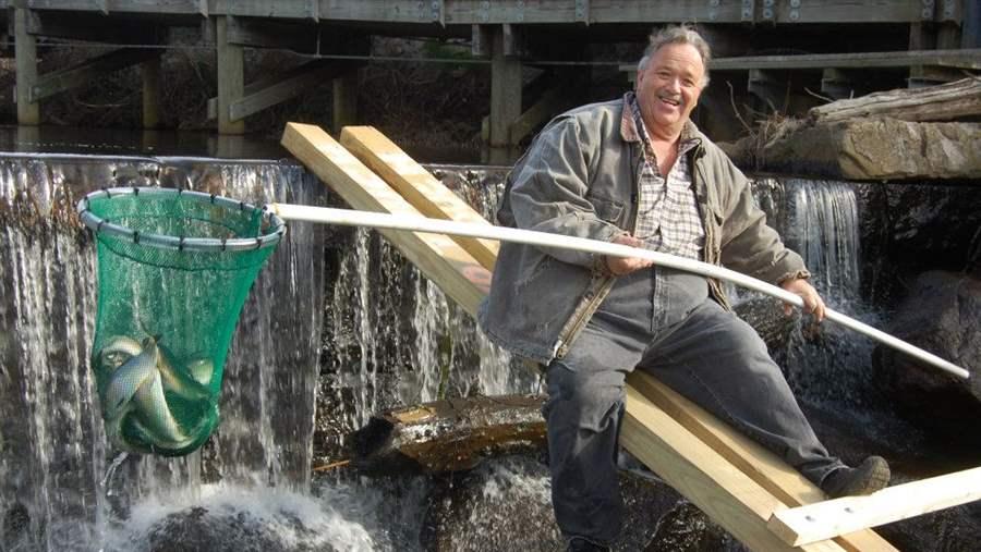 Bill McWha at the Main Street Dam in Wakefield, Rhode Island