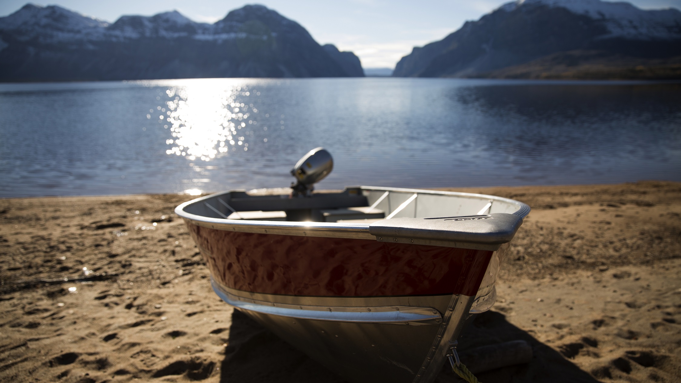 A fishing boat at Little Doctor Lake, Northwest Territories