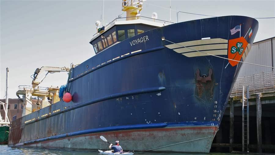 The midwater trawlers of the industrial herring fleet are among the largest fishing vessels working the Atlantic coast