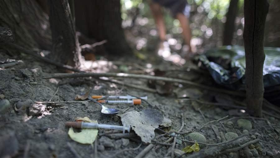 Heroin syringes