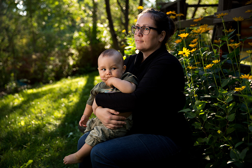 Heidi Cook, a councilor with the Misipawistik Cree Nation, at home in Grand Rapids, Manitoba