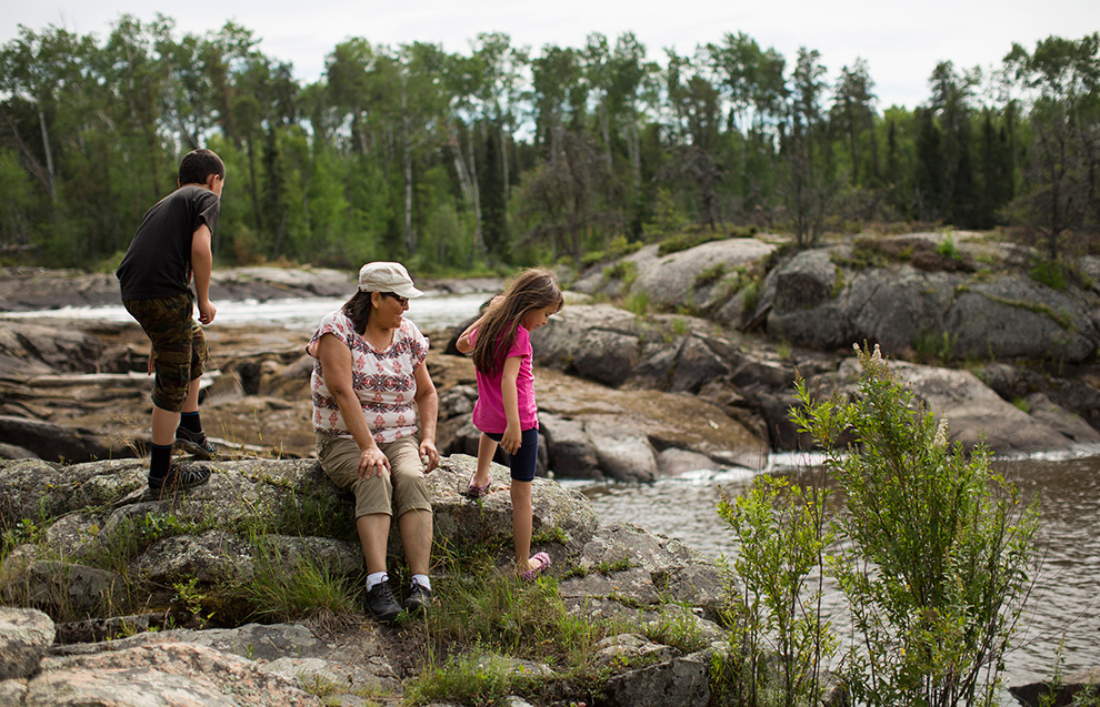 Sophia Rabliauskas and her grandchildren.