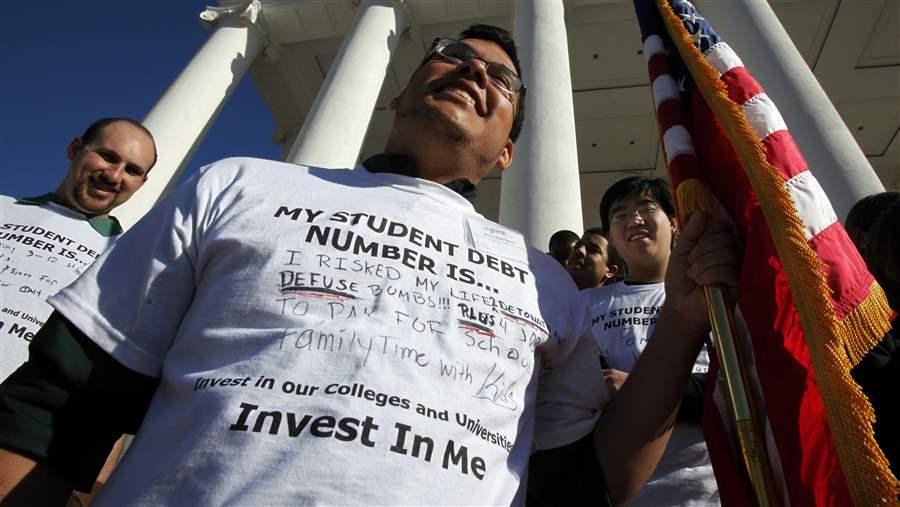 Students at both two-year and four-year colleges struggle with student debt