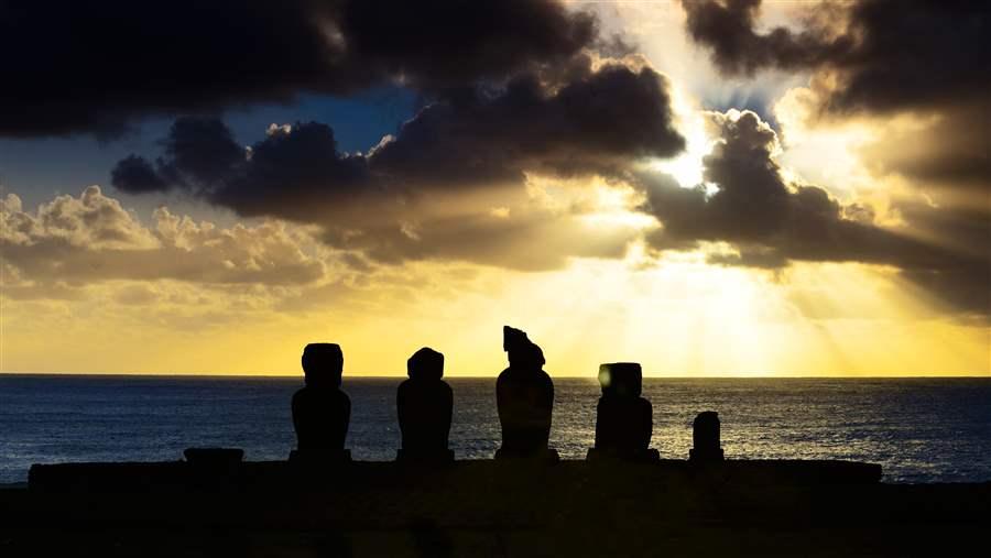 Moai on Easter Island