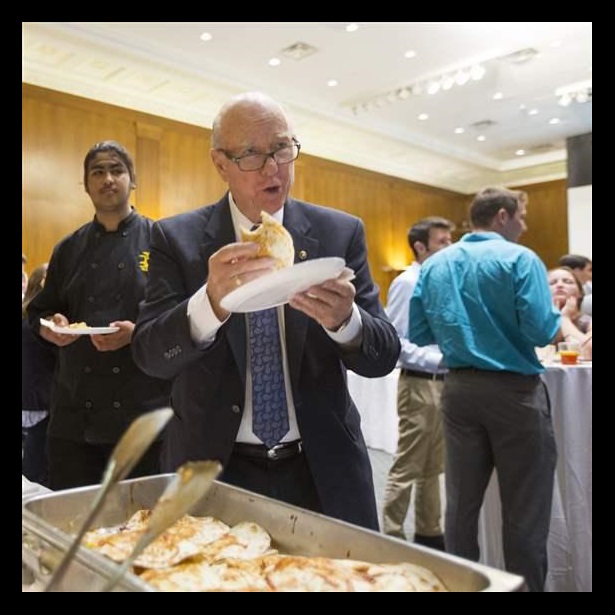 Sen. Pat Roberts tastes healthy school food options