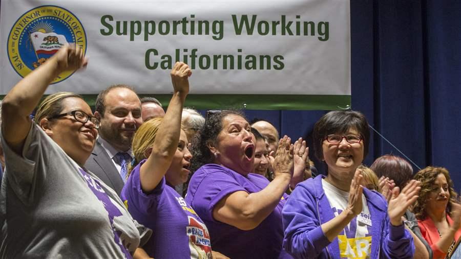 Union workers in Los Angeles