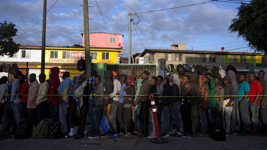 Haitian and African migrants