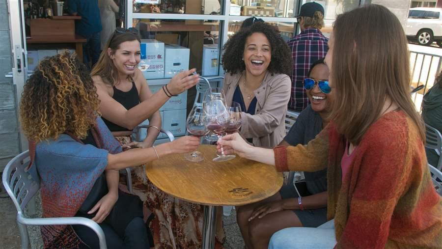 Women drinking