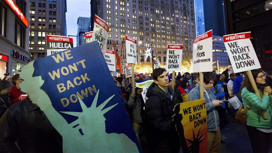 Workers protest