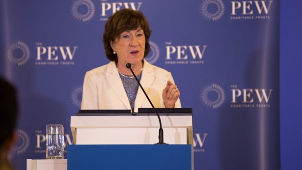 Susan Collins speaks at The Pew Charitable Trusts.