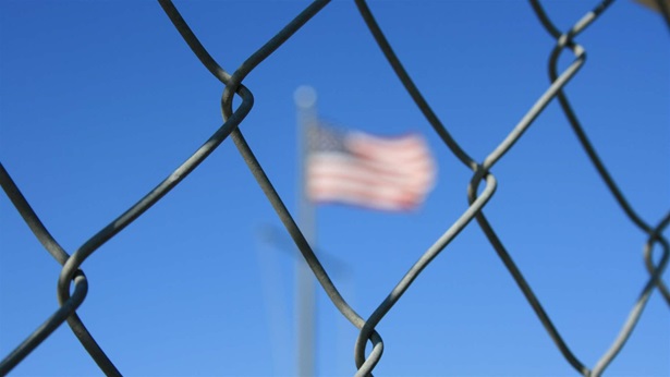 Fence and flag