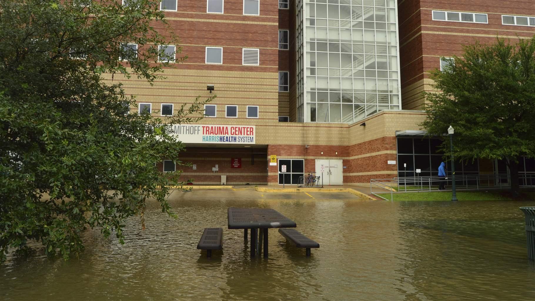 Flooded campus