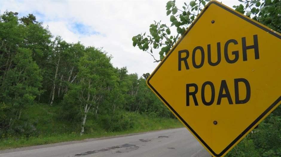 Rough road sign