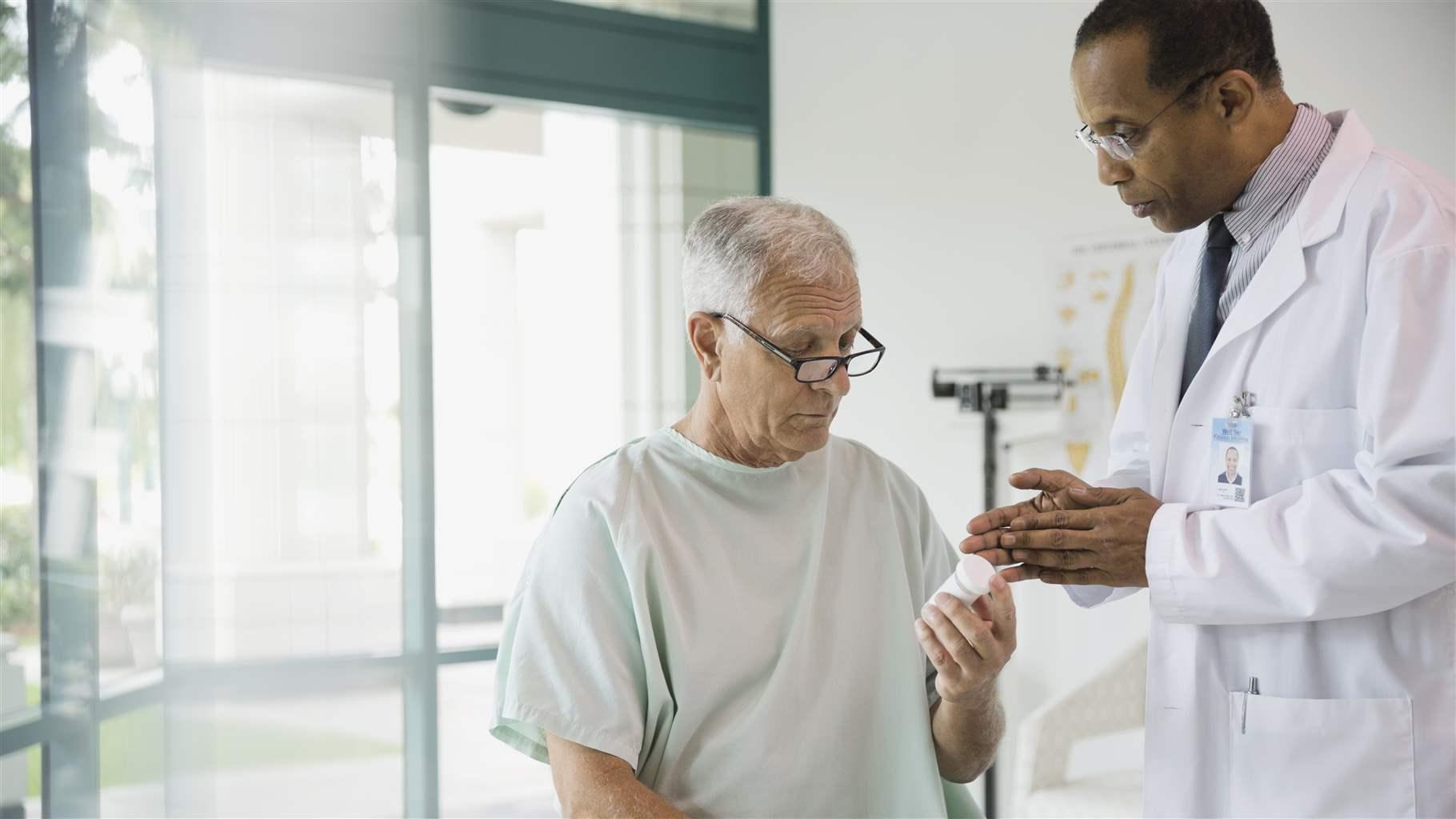 Doctor with patient