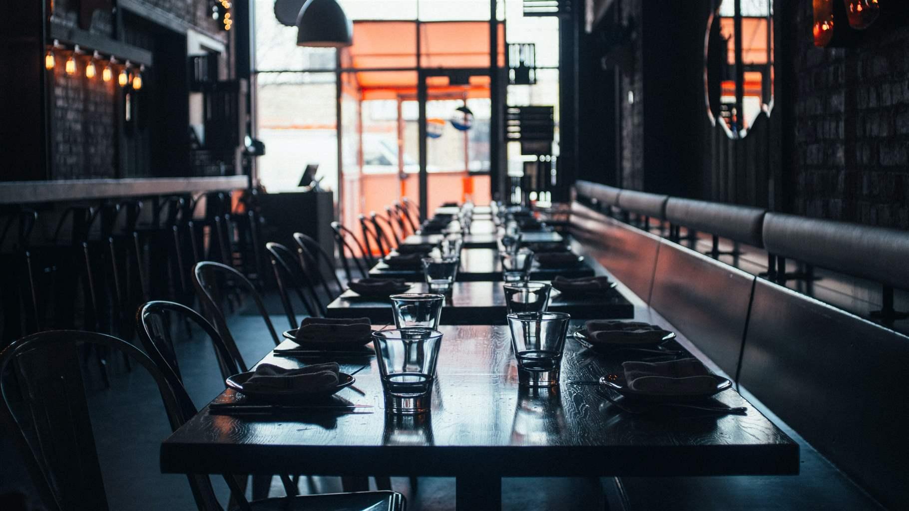 Tables at restaurant