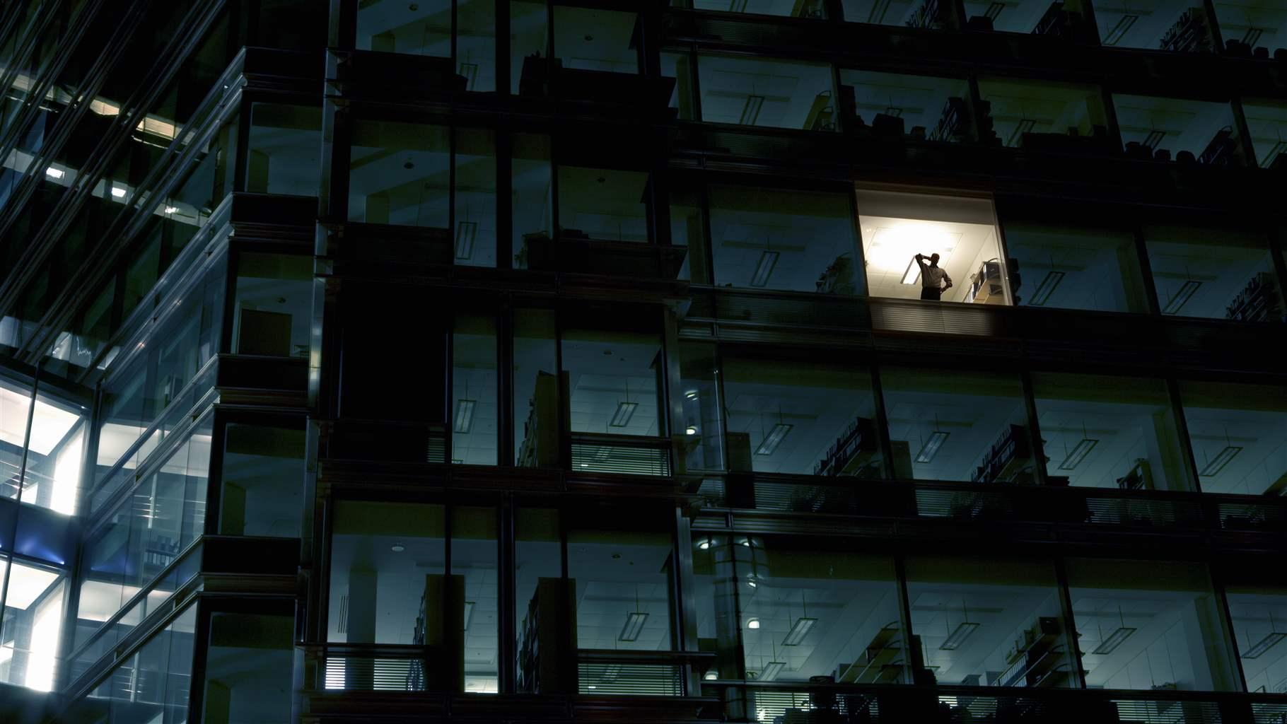 Office building at night