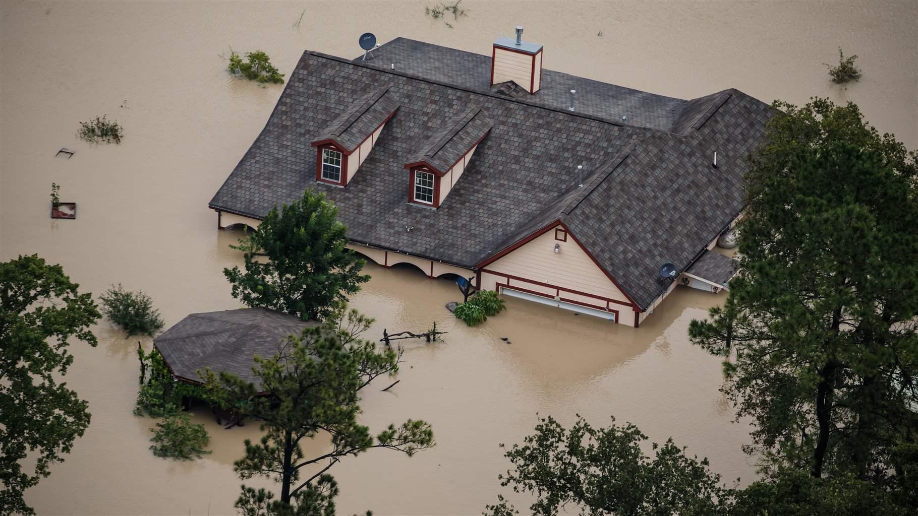 Flooded house