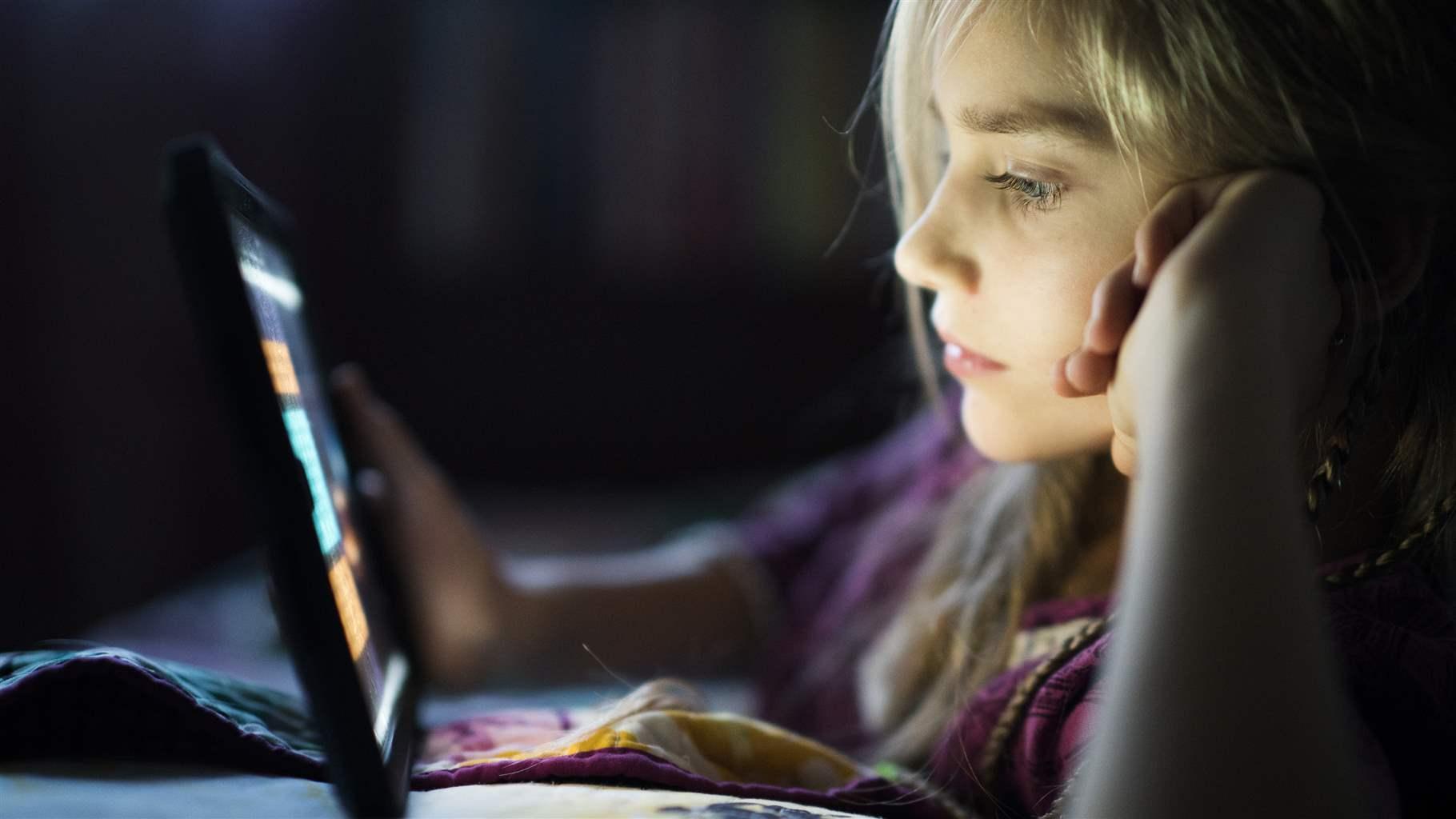 Girl with tablet