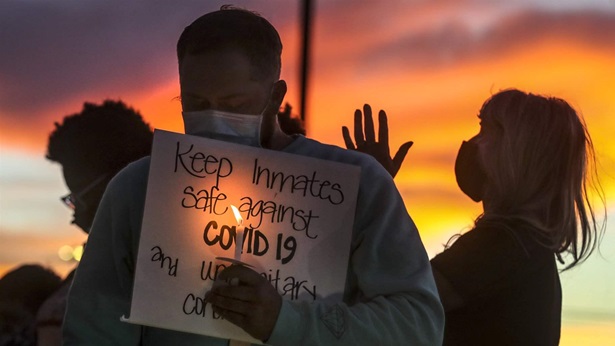 Vigil at inmate health rally Vigil at inmate health rally