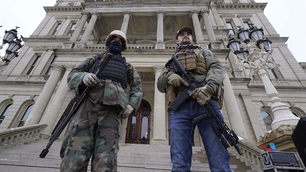 Armed men at Michigan Capitol