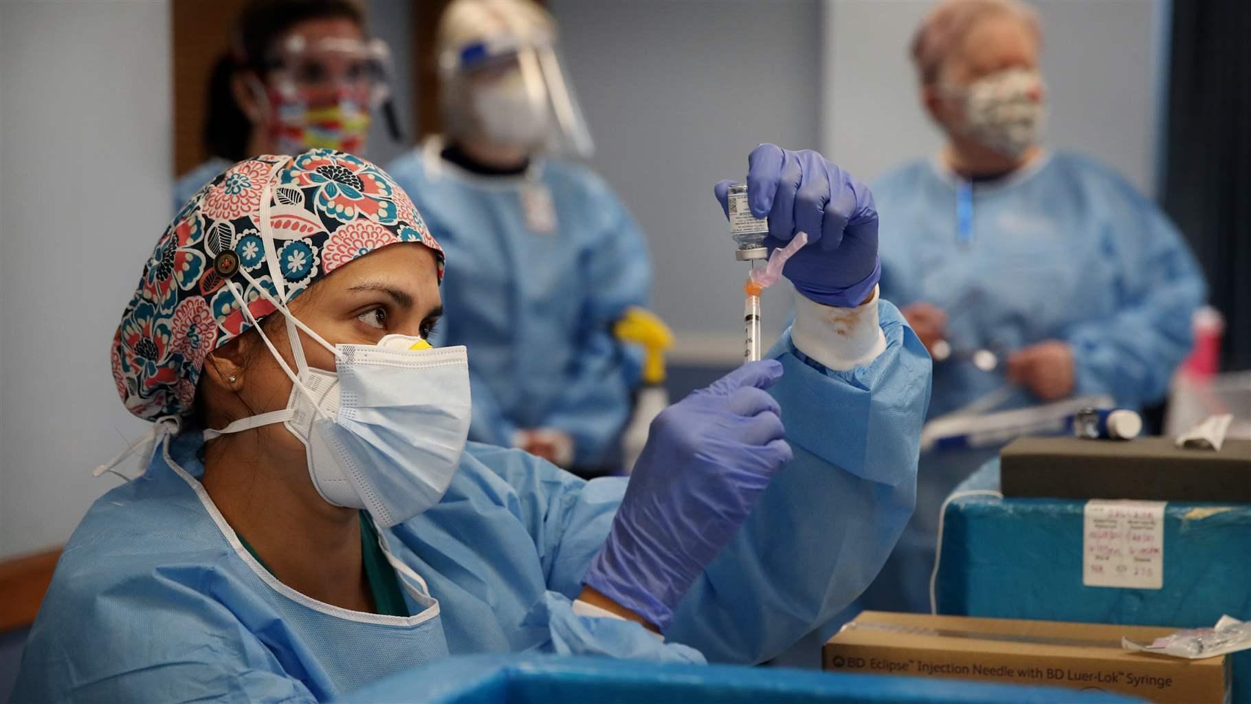 Nurse with vaccine