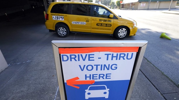 Drive-thru voting Drive-thru voting