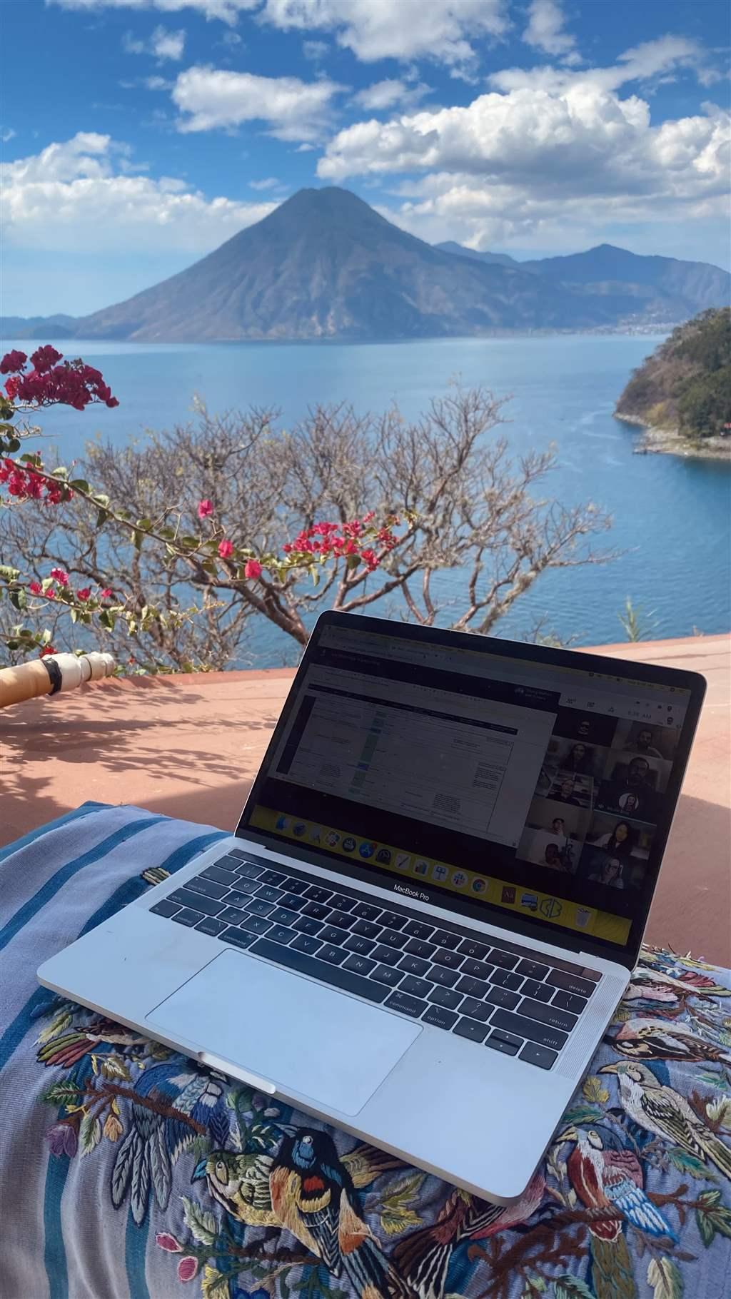 Laptop at Guatemala resort