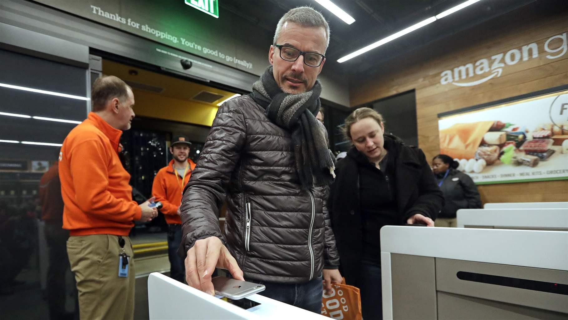 Amazon Go app user Amazon Go app user