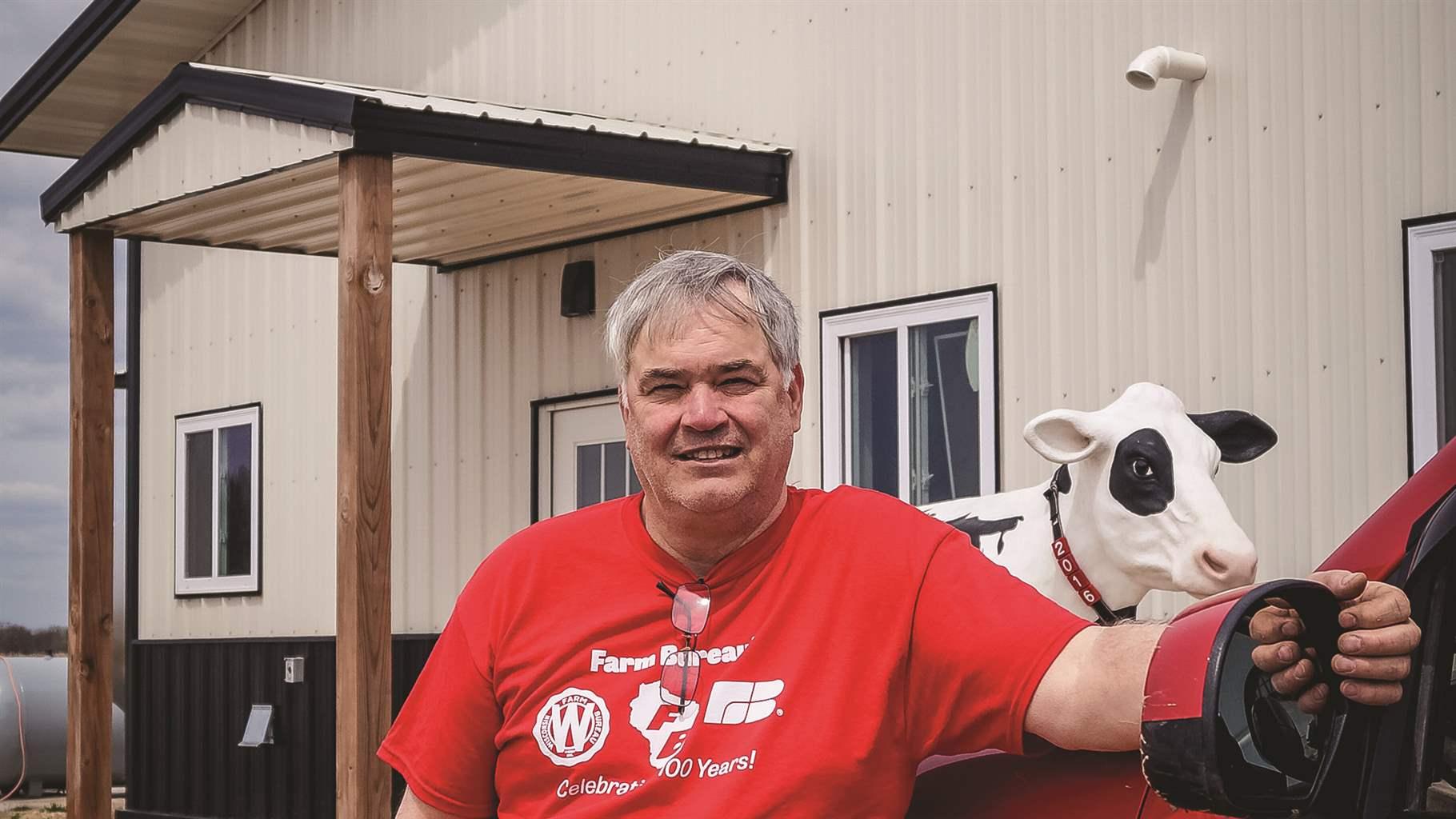 Robert Nigh on his farm in Viroqua, Wisconsin. 