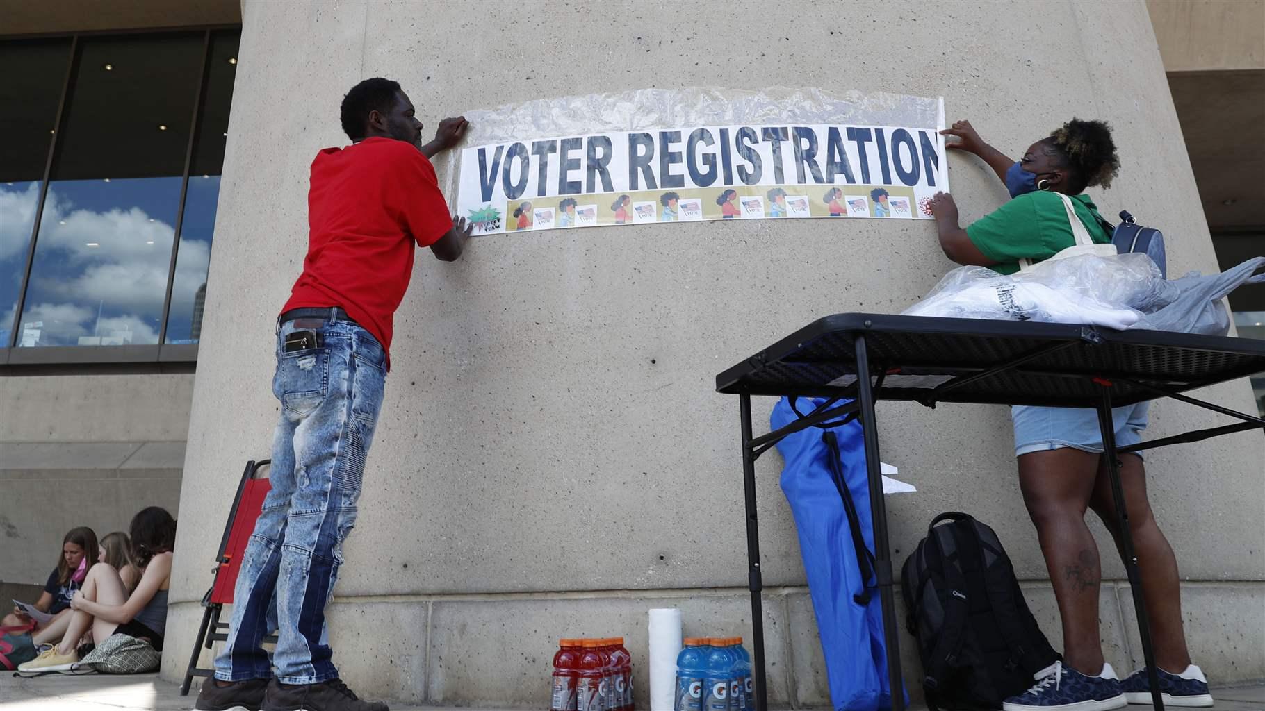 Voter registration volunteers