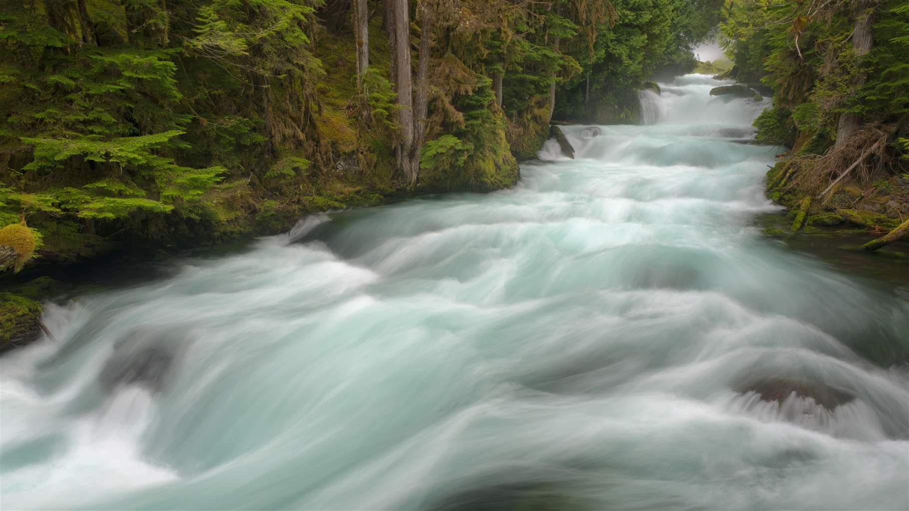 Water flowing from source river hi-res stock photography and