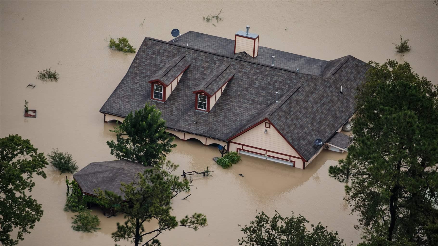 Flooded house